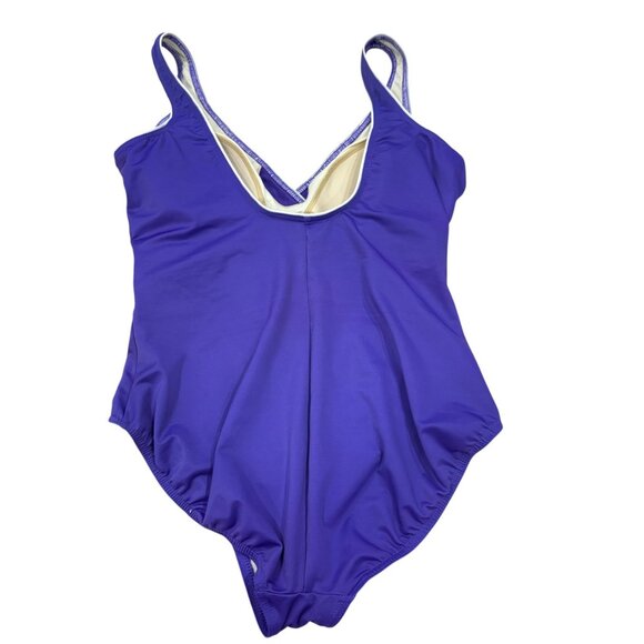 Miraclesuit Womens Sanibel Surplice One-Piece Swimsuit Purple Size 18 Slimming T - Picture 4 of 6
